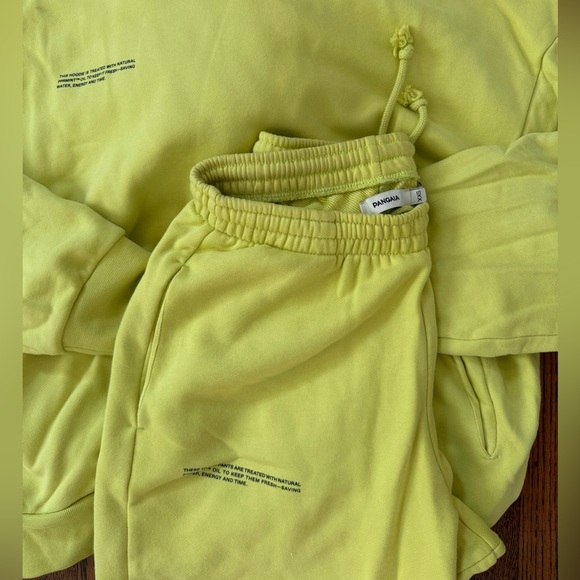 Pangaia 365 Hoodie and Track Pants Set Lime Green XXS